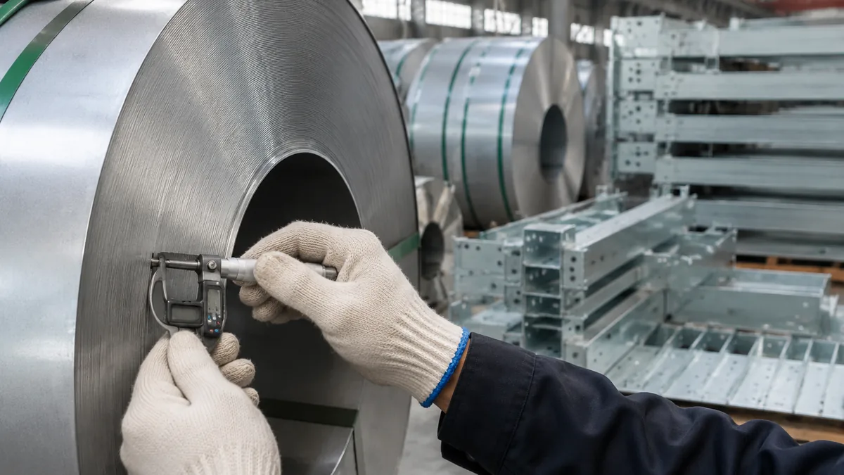 Controle de masse et d epaisseur de revetement sur bobine zinc-aluminium-magnesium avant de liberer le RFQ