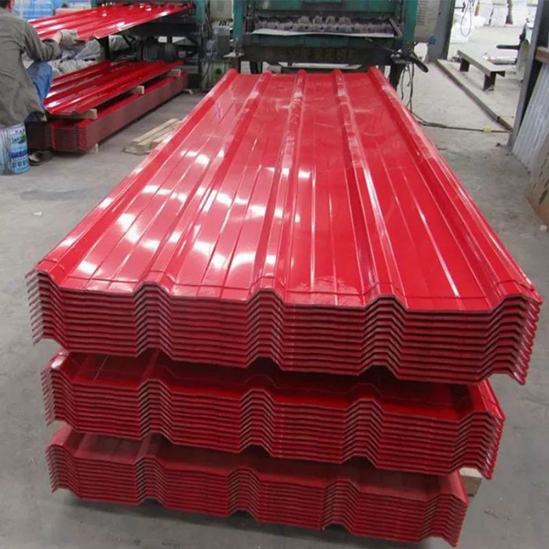 Corrugated & Trapezoidal Roofing Sheet — GI / GL / PPGI / PPGL vista del producto terminado